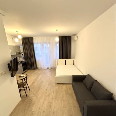 Alquiler de un nuevo apartamento de 1 habitación con balcón, cerca del lago Morii, Bucarest, Rumanía
